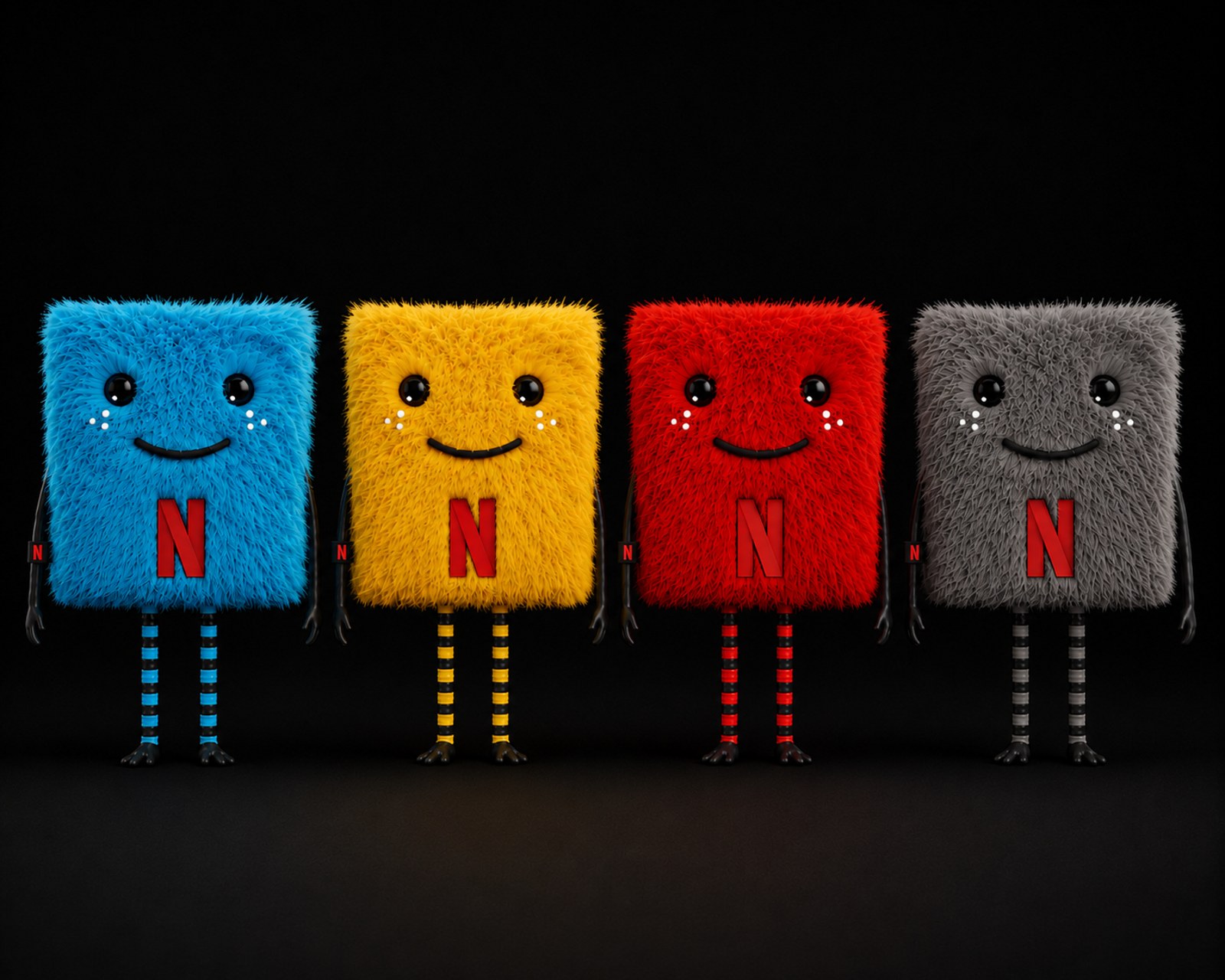 The four Chilleez characters standing together